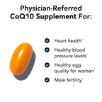 Theralogix NeoQ10 Coenzyme Q10 Supplement - Heart Health & Fertility Support - CoQ10 Fertility Supplement for Men & Women* - NSF Certified - 90 Softgels (90-Day Supply)