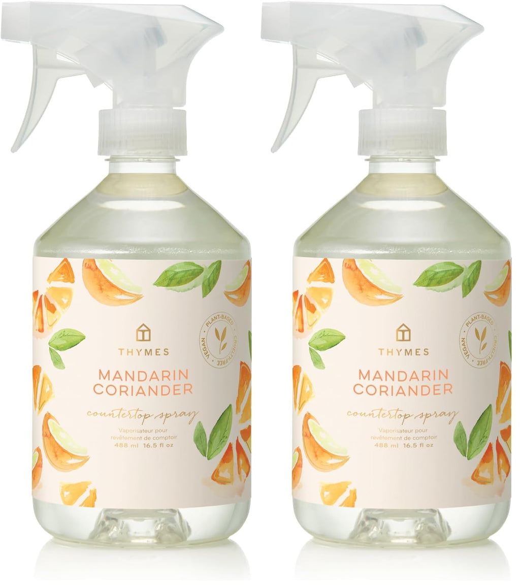 Thymes Countertop Spray - 16.5 Fl Oz - Mandarin Coriander (Pack of 2)
