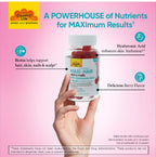 Country Life Maxi-Hair Skin & Nails Gummies with Hyaluronic Acid & Biotin 5,000 mcg – Supports Hair Growth, Skin Hydration & Nail Strength – Vegan, Gluten Free – 60 Gummies