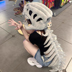 Dinosaur Costume 3D Skeleton Halloween Costume Small (31.5in) Gray