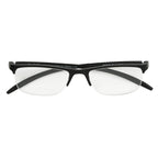Foster Grant Men's Paolo Square Reading Glasses, Black/Transparent, 59 mm + 1.25