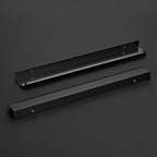 Ravinte Hardware 8 Pack Black Cabinet Handles, 11.8 Inch (300mm) Finger Edge Pulls, 8.8 Inch Hole Center, Finger Pulls for Cabinets