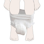Momcozy Postpartum Disposable Underwear, 12 PCS No Leak New-Thin Built-in Pad Self-Absorbent Free-Move Period Underpants for Women Mothers Moms Labor Delivery Care White
