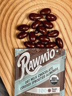 Rawmio Oat Milk Chocolate Covered Sprouted Almonds - Organic, Raw, Vegan, Gluten-Free - 3 Packs, 2 oz.