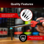TUSK JIS Screwdriver Set 4 piece #0, #1, #2, #3 - Magnetic Tips and Molded Ergonomic Grips