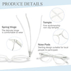 NORPERWIS 5 Pairs Reading Glasses - Standard Fit Spring Hinge Readers Glasses for Men and Women (5 Pack Transparent, 1.50)