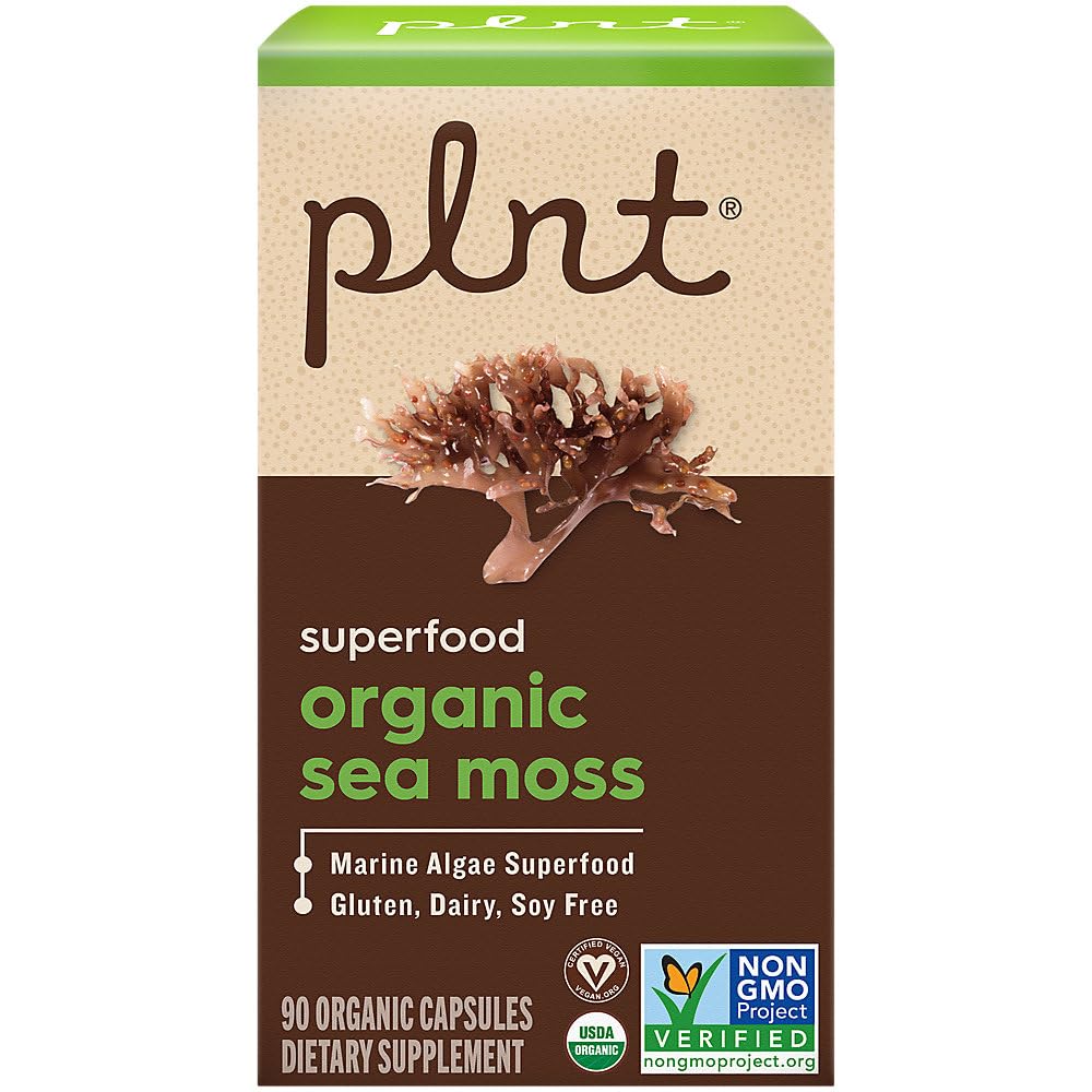 plnt Organic Sea Moss a Marine Algae Superfood a 900 MG Organic Irish Moss (90 Capsules)