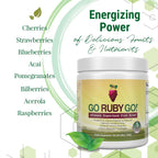 IVL - GO Ruby GO! Red Superfood Powder Juice | 42 Antioxidants Probiotics, and Immunity Boost (Beet Root Powder and more Powder Supplements) | Fruit Powder & Extract Blend | Energy & Digestion Boost