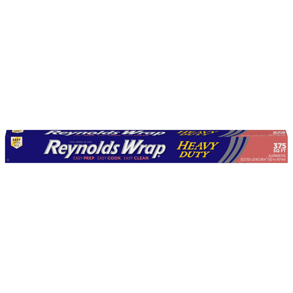 Reynolds Wrap Heavy Duty Aluminum Foil, Heavy Duty Foil Aluminum Roll, Thick Foil for Added Strength, With Easy Open and Close Secure Tab, Extra Wide, 37.5 Sq. Ft.