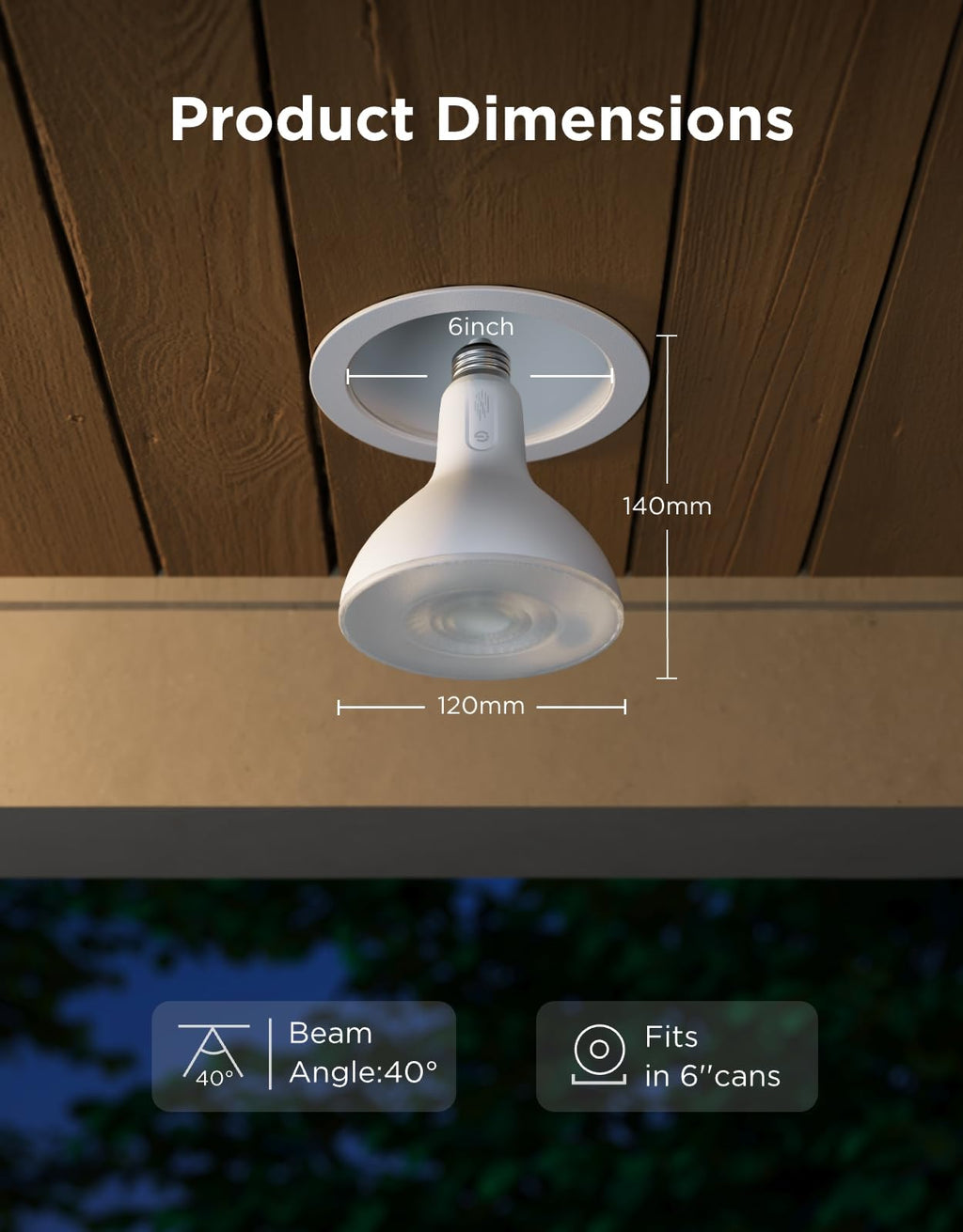 Govee PAR38 Flood Light Bulbs, 1300Lm Flood Lights Outdoor with IP65 Waterproof, Smart Light Bulbs Compatible with Alexa, Matter & SmartThings, RGBWW & Tunable White for Garage&Porch, E26 Base, 2 Pack