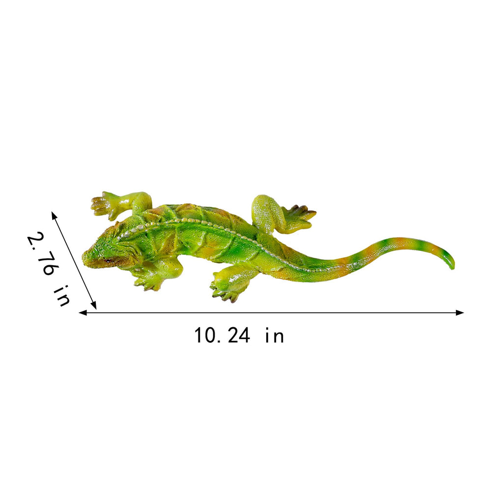 SHAODIE Garden Lizard Statue Simulation Lizard Statue Decorative Resin Animal Sculpture Outdoor Garden Yard Lawn Art Deco Gift 10.24 inch Hand Painted