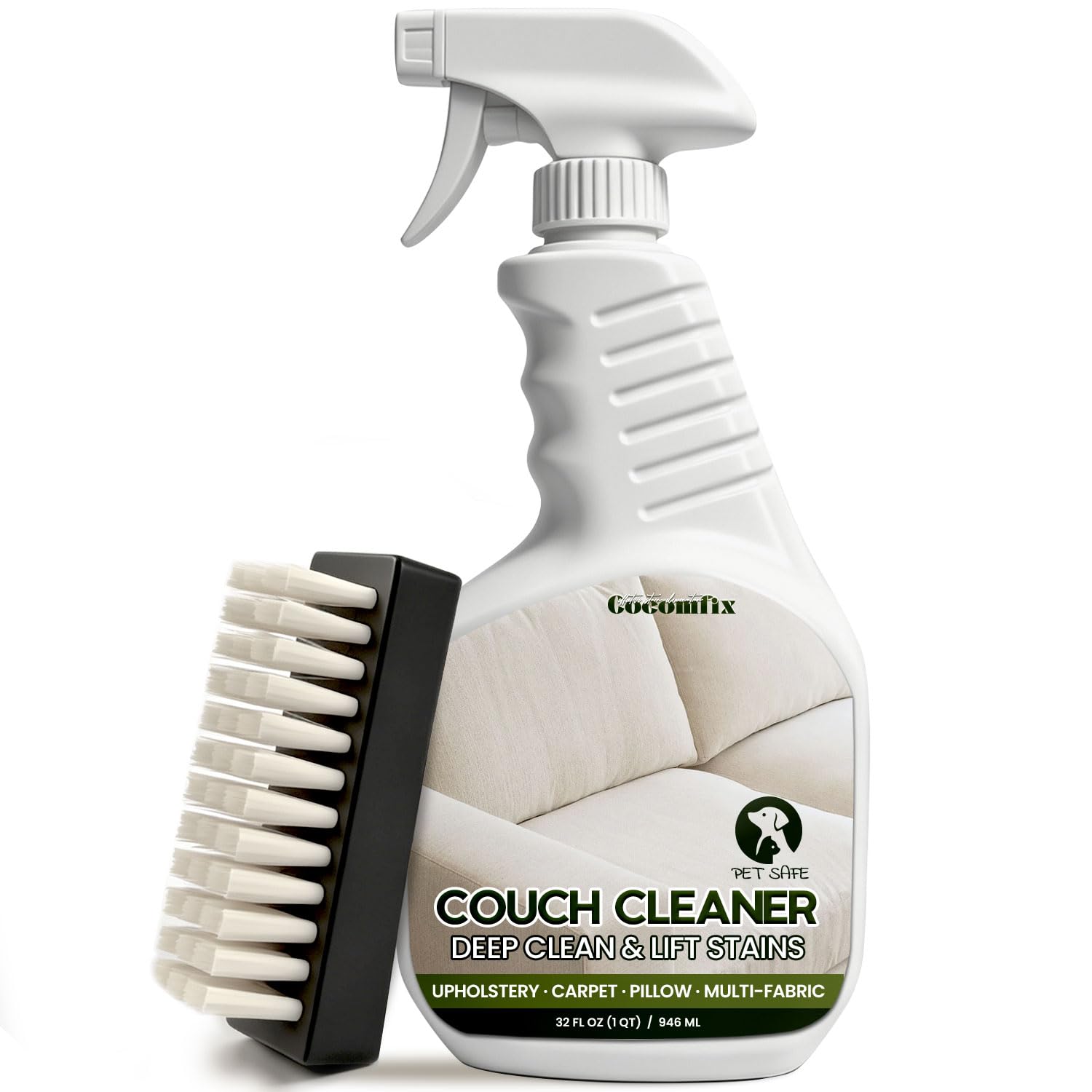 Couch & Sofa Cleaner Spray, Upholstery Stain Remover for Fabric Furniture
