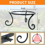 Kesywale Metal Gazing Ball Stand for 10 or 12 Inch Outdoor Garden Gazing Globes and for Plant or Flowerpot Holder, Birdbath Bowl Stand, 5 Inch Tall (8 inch)