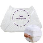 EASELAND King Size Mattress Pad Cotton Pillow Top Mattress Topper White
