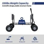 Polar Aurora Fishing Cart Beach Cart Collapsible Wagon w/11'' All-Terrain Wheels for Sand, Heavy Duty Garden Cart with Rod Holders,Umbrella Holder and Storage Pockets, 550lb Large Capacity