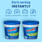 DampRid Pure Linen Refillable Moisture Absorber - 10.5oz cups - 2 pack – Traps Moisture for Fresher, Cleaner Air