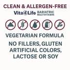 Vita4Life!® Multi-Standard Formula • Complete Vitamin & Mineral Complex • 360-Capsules • Fast-Dissolve Veggie Caps • No Fillers, GMO, Gluten, Dairy • 50+ Nutrients (A-Zinc)