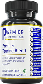 Premier Research Labs Taurine Blend - Amino Acid Supplement for Liver, Gallbladder, Brain & Heart Health, for Women & Men - 90 Vegetarian Capsules