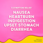 Pepto Bismol Chewable Tablets, Upset Stomach Relief, Nausea Relief, Heartburn Relief, Indigestion Relief, Anti Diarrhea Medication for Adults - 5 Symptom Relief, 30 ct