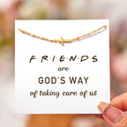 STORYJEWELLERY Friendship Bracelets, Friend Gifts for Women, Bestie Bracelets, Friend Birthday Gifts for Women, BFF Gift, Friendship Jewelry, Cross Bracelet