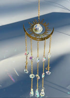 DIY Crystal Suncatcher Kit with Wind Chime, Sun and Moon Style