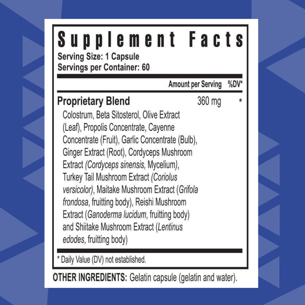 Youngevity Killer Biotic FX - Immune System Support | Sourced from Bee Propolis, Mushrooms & Colostrum | Natural Immunity Support | 120 Capsules (2 Pack)