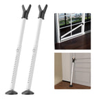 Door Security Bar 2 Pack, Heavy Duty Metal Door Stoppers, 2 in 1 Adjustable Door Jammer 18-51 Inch for Hinged & Sliding Patio Doors, Large Non-Slip Base for Apartment Home Travel Hotel Dorm