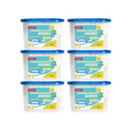 CANAGER Fresh Scent Moisture Absorber Box,Odor Eliminator and Dehumidifier Boxes for Closet,Bedroom,Kitchen,Bathroom-6 Packs,Cups - Traps Moisture for Fresher, Cleaner Air Yellow