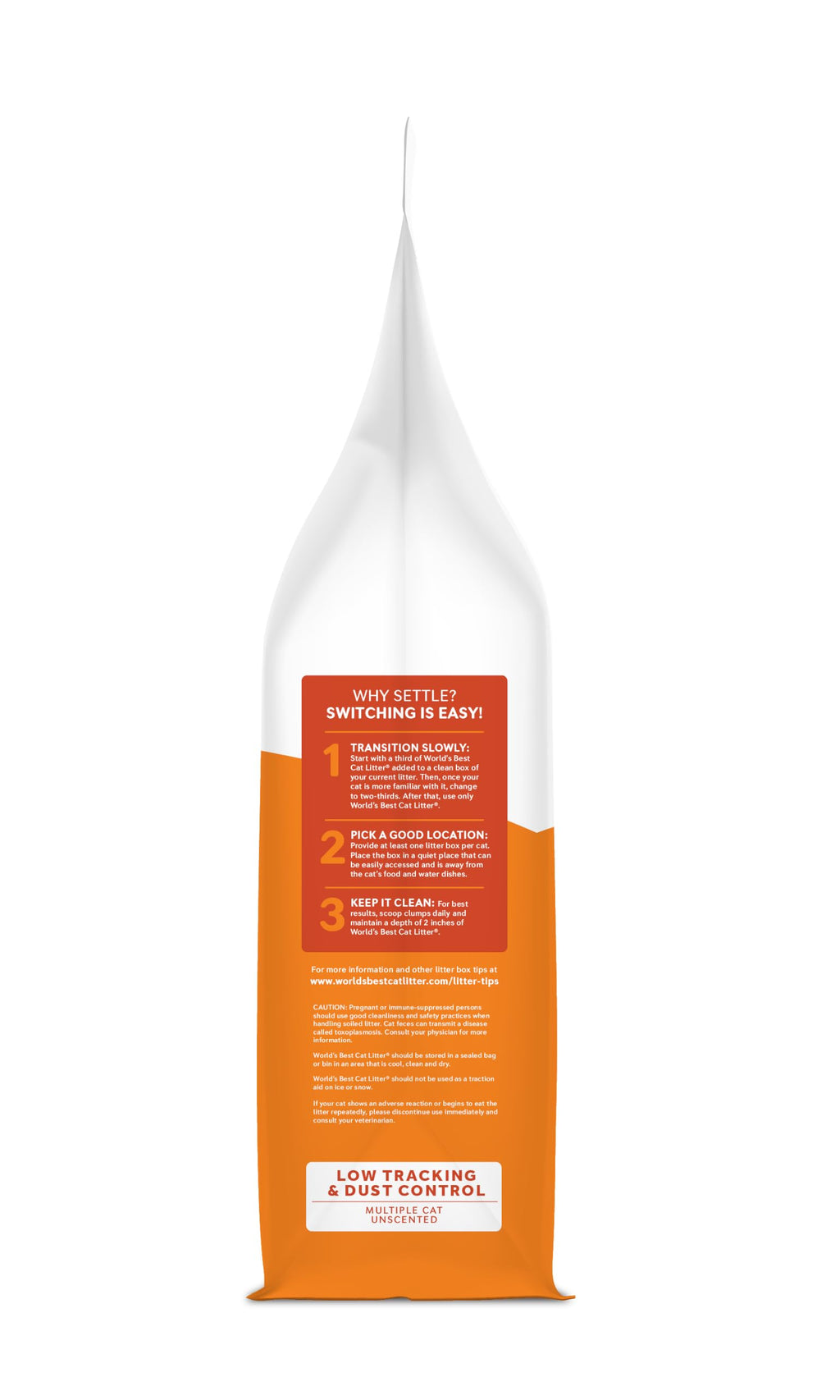 World's Best Cat Litter Low Tracking & Dust Control, Unscented, 15 lb Bag