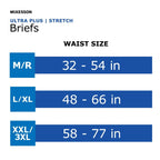 McKesson Ultra Plus Stretch Briefs, [80 Count], XXL/3XL, 58-77 in. Incontinence Adult Diapers, Heavy Absorbency, Unisex, Disposable, Elastic Leg Gathers and Contoured Fit for Men and Women