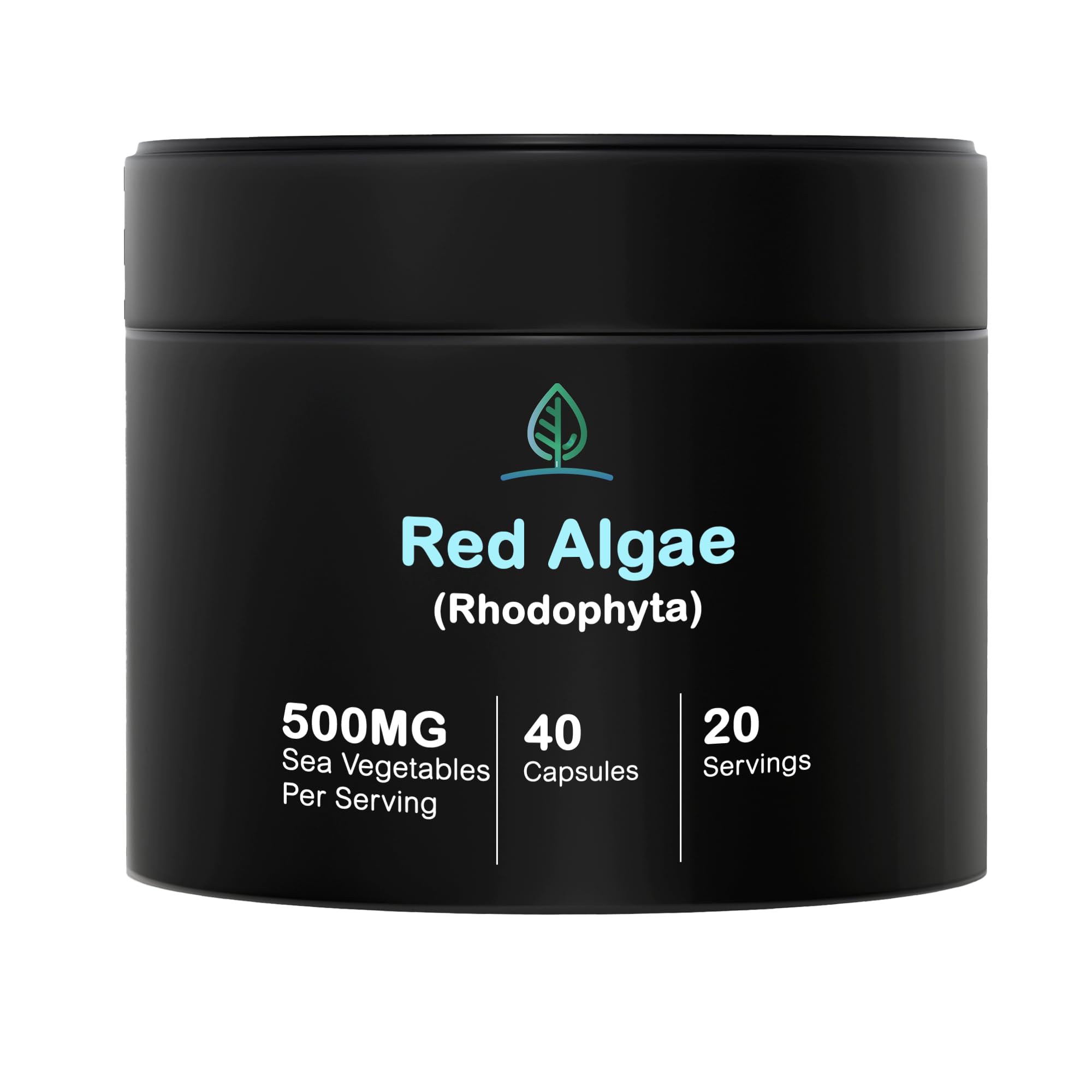 Holistic Bin Red Marine Algae Capsules Gigartina and Dumontiacea Red Algae Supplements | Gluten Free, Vegan, Wild Harvested | Rich in Vegan Omega 3 (40 Capsules)