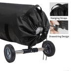 UCEDER Pool Solar Reel Cover with Adjustable Strap, 420D Waterproof Heavy Duty Solar Blanket Protective Cover for Above Ground and Inground Swimming Pool (Black, 16 Ft)