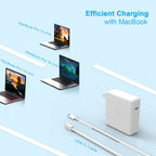 YOXYDIF Replacement MacBook Air & Pro Charger, 100W USB C Power Adapter, Compatible with MacBook Pro M2, M1, Air 13/14/15/16 Inch, iPad Pro, USB-C Devices, Fast Charging, White, 7ft Cable