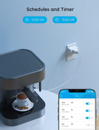 Govee Smart Plug 15A, WiFi Bluetooth Outlets 4 Pack Work with Alexa and Google Assistant, WiFi Plugs with Multiple Timers, Govee Home APP Group Control Remotely, No Hub Required, ETL&FCC Certified