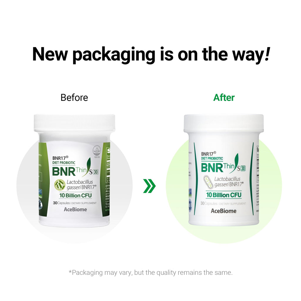 AceBiome BNRThin S30, Lactobacillus Gasseri BNR17, 10 Billion CFU Guaranteed, 90 Capsules (90 Serving, 3 Packs of 30)