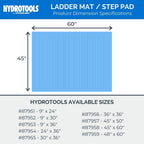SWIMLINE HYDROTOOLS Protective Pool Ladder Mat for Above Ground Pools – Safety & Stability for Stairs, Steps & Ladders – Premium Durable Material, 45" x 60"