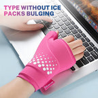 Thumb & Wrist Ice Pack Wrap, Thickened Ice Gel Pad, Ergonomic Fit, Long Lasting Cold & Warm for Carpal Tunnel Relief, Arthritis, Computer Overuse Injuries, Post-Surgery, Post-Workout, Pink, Size L/XL