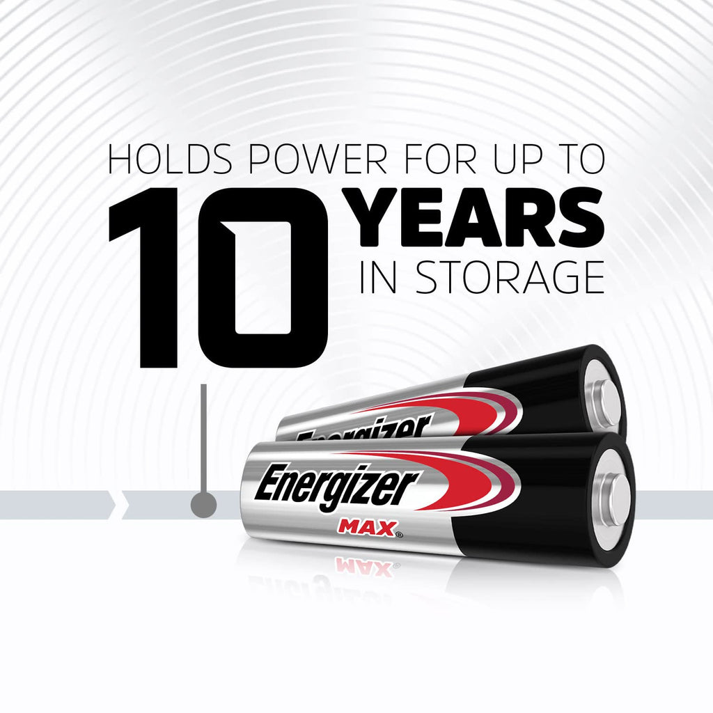 Energizer AA Batteries, MAX Double AA Battery Alkaline, 4 Count (Pack of 2)