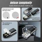 Double Wire Plug in Connector with Locking Buckle, Flame Retardant Locking Wire Quick Connectors, Suitable for Emergency Repairs, Home and Automotive Wiring, Easy to Use (50PCS for 18-22 AWG)