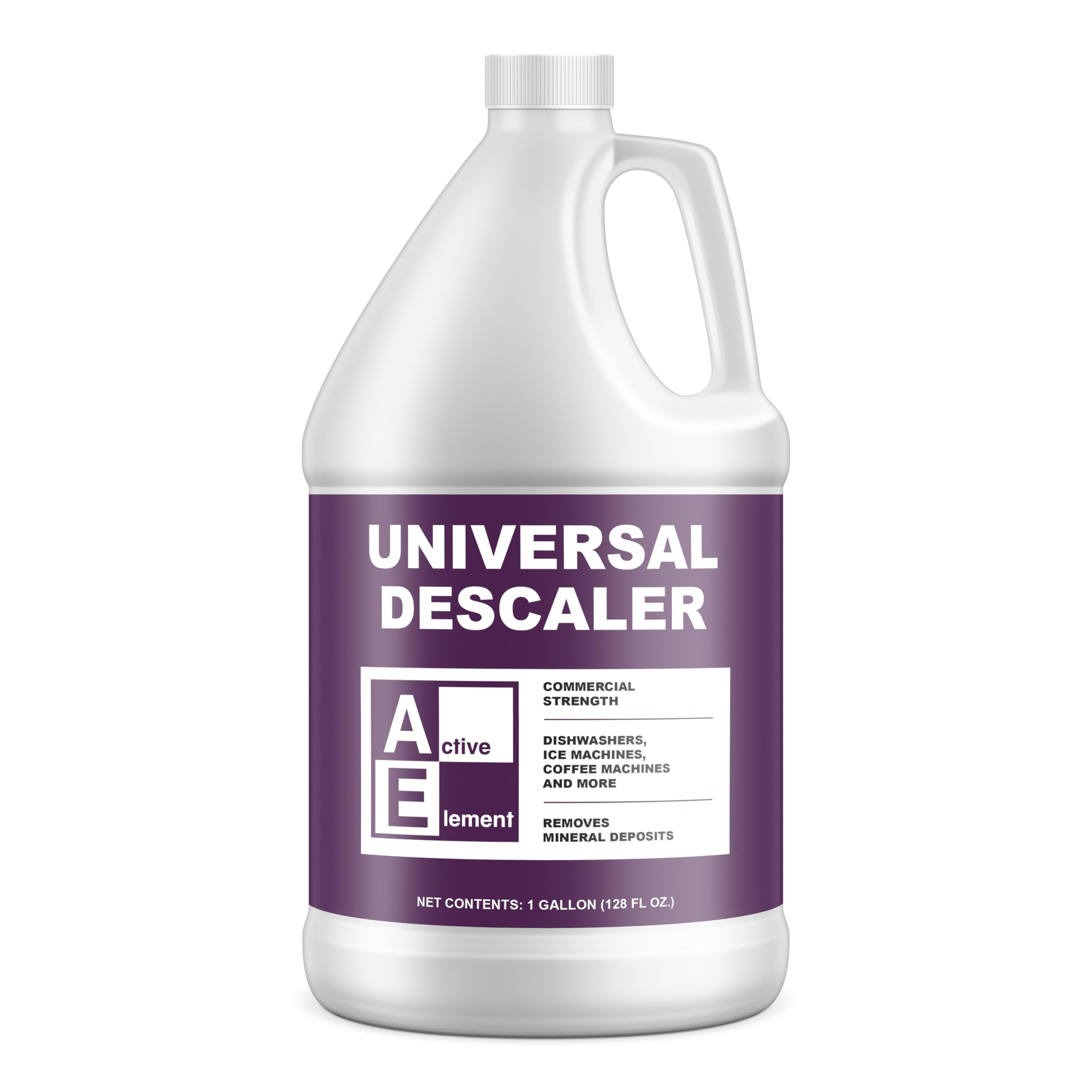 Active Element Universal Descaler - 1 Gallon - Commercial Grade Delimer for Dishwasher - Ice Machine Cleaner and Coffee Pot Descaler - Steam Tables - Hand Descaling