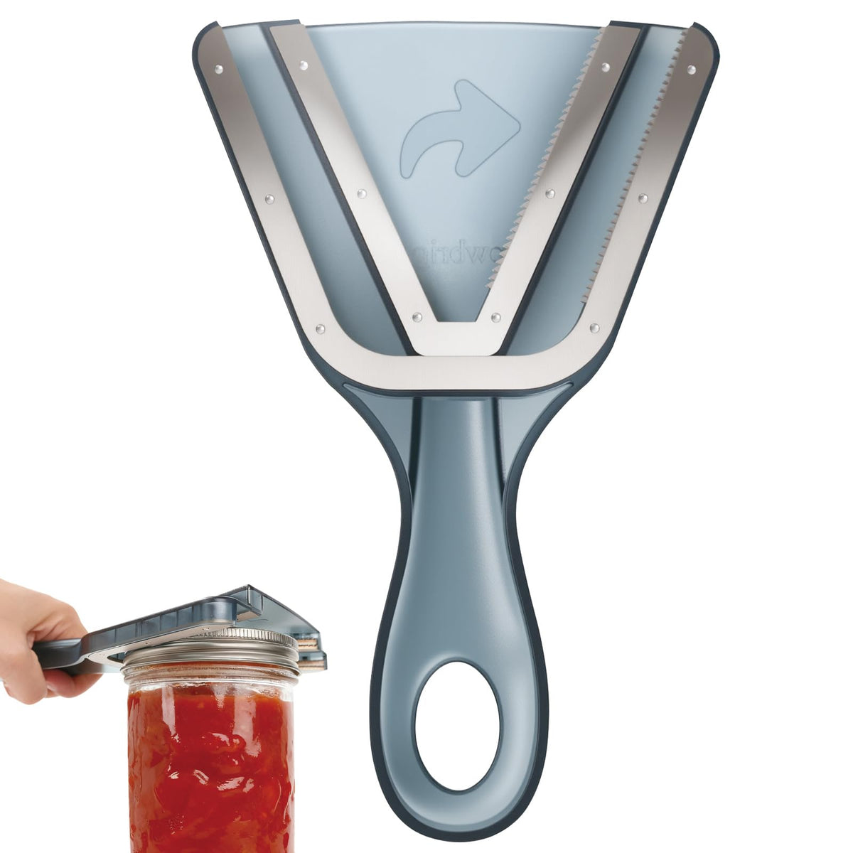 Jar Opener for Weak Hands & Seniors with Arthritis – Easy Twist-Off Lid & Bottle Opener – Ergonomic Non-Slip Handle, Unique Kitchen Gadget & Ideal Christmas Gift for Elderly, Women & Men (Gray)