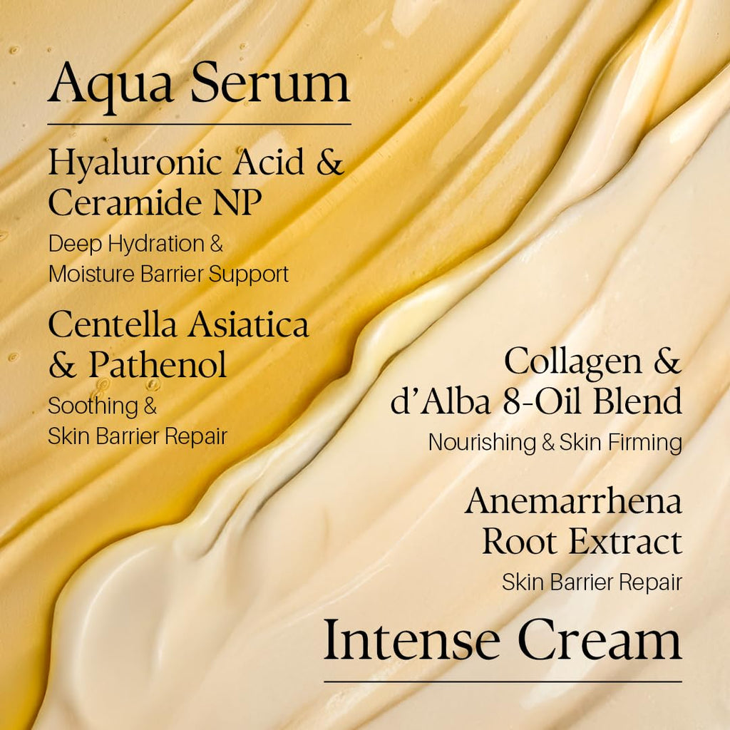 d'alba Piedmont White Truffle Double Moisture Cream, 2-in-1 Face Moisturizer, Vegan Skincare, Vegan Collegen, Skin Firming, Tightening, Dual Formula in ONE tube, Korean Skincare (2.02 oz)