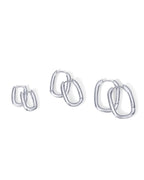 PAVOI Dainty Classic Huggie, White Gold, Size 14mm, 18mm, 22mm