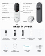 REOLINK Video Doorbell Camera, Battery Version, 2K 150°x150° Head-to-Toe View, 2.4/5 GHz Dual-Band WiFi, Person/Vehicle/Package Detection, Two-Way Talk, No Monthly Fees (Chime not Included)