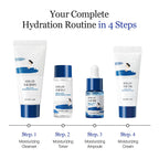 ROUND LAB Birch Juice Moisturizing Mini Kit, 4-Step Travel Size Skincare Set (Cleanser, Toner, Serum, Cream), Daily Skin Care Routine Trial Kit for Acne-Prone and Sensitive Skin, Korean Skin Care