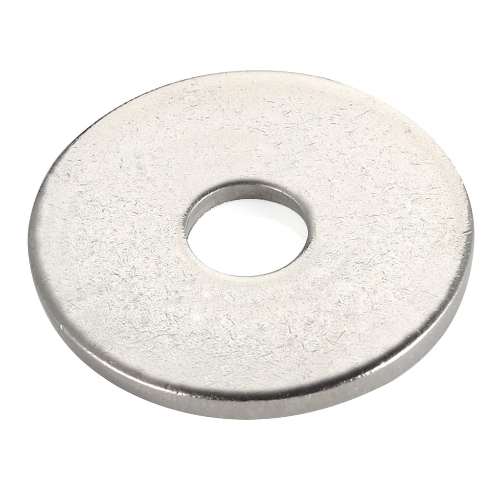 50 PCS 1/4" Stainless Flat Washers, 1" Outer Diameter, 18-8 (304) Stainless Steel Metal Washers for Screws and Bolts