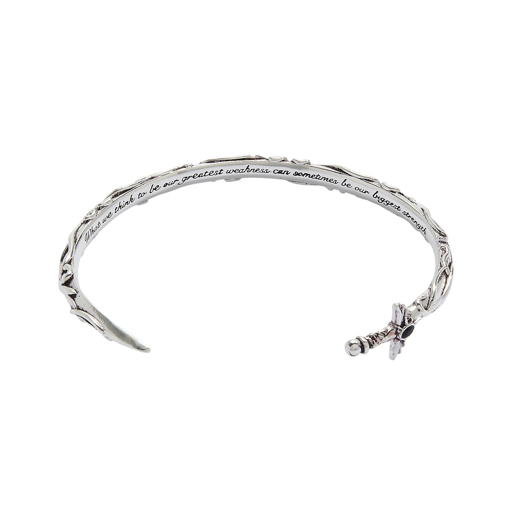 Alex and Ani ACOTAR Illyrian Sword & Shadows Cuff | A Court of Thorns and Roses Gift | Shiny Silver, Brass | Adjustable Cuff Bracelet For Women