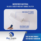 Pro Grade Paint Roller Kit, Brush & Roller,10 Piece Set, Wall Painting Naps for Professionals & Homeowners - All Paints & Stains, Washable, Reusable, Easy to Clean, Superior Absorbency.