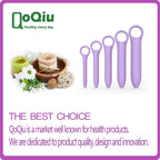 QoQiu 5-Pack Silicone Dilators for Pelvic Floor for Women with Fine Scales, Pelvic Wand Massager，Pelvic Floor Muscle Trainer, Pelvic Floor Strengthening Device with Storage Bag, Purple