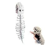 Dinosaur Costume 3D Skeleton Halloween Costume Small (31.5in) Gray